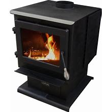 Cleveland Iron Works, Small Wood Stove, Heat Output 10000 Btu/Hour, Heating Capability 2000 Ft², Color Family Black, Model F500105