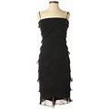 Tadashi Shoji Dresses | Tadashi 14 Tiered Ruffle 100% Silk Slip Dress Scalloped Black | Color: Black | Size: 14