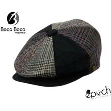 EPOCH Multi Patch Plaid Wool Cap Newsboy Cabbie Apple Golf Hat FREE SHIPPING