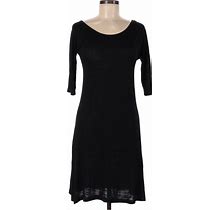 Casa Lee Casual Dress - Midi: Black Solid Dresses - Women's Size Medium