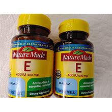 Nature Made Vitamin E 400 IU 180 Mg 100 Softgel Dl-Alpha Antioxidant (2PK)