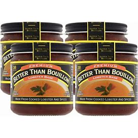 Better Than Bouillon Premium Lobster Base, Made From Select Cooked Lobster & Spices, Makes 9.5 Quarts Of Broth 38 Servings, 8 Ounce (Pack Of 4)