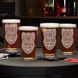 Personalized Pint Glasses - Beer Label