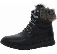 Journee Collection Womens Flurry Faux Leather Cold Weather Snow Boots