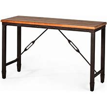 Ashford Antiqued Honey Sofa Table, Gray/Brown Industrial Tables From Steve Silver
