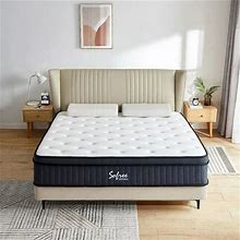 Full Size Mattress, 10 Inch Memory Foam Mattress Queen Size Innerspring Hybrid Mattress In A Box With Motion Isolation
