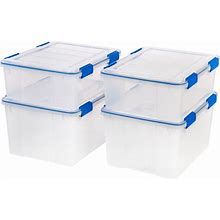 IRIS USA WEATHERPRO Plastic Storage Box With Durable Lid And Seal And Secure Latching Buckles