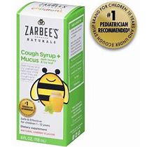 NEW Zarbees Naturals Childrens Cough Syrup + Mucus Ivy Cherry Flavor 4Oz 11/23