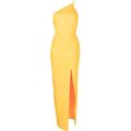 Solace London - Asymmetric-Design Sleeveless Dress - Women - Polyester/Elastane - 12 - Yellow