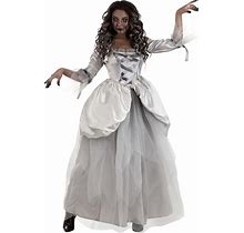 18th Century Ghost Costume For Women | Gown Costume | Adult | Womens | Gray | S | FUN Costumes