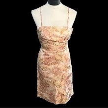 Ann Taylor Dresses | Ann Taylor Pink Gold Metallic Floral Dress 0 Petite | Color: Gold/Pink | Size: 0P