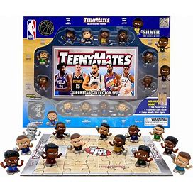NBA BASKETBALL SERIES 9 TEENYMATES 2024 SUPERSTAR COLLECTOR SET & PUZZLE 13 PC.