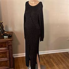 Venus Dresses | Venus Long Sweater | Color: Black | Size: L