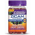 Zicam Cold Remedy Zinc Medicated Fruit Drops, Elderberry Homeopathic Cold Shortening Medicine, 25 Ct