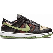 Nike - Dunk Low "Crazy Camo" Sneakers - Unisex - Leather/Nylon/Polyurethane/Rubber/Fabric - 7 - Green