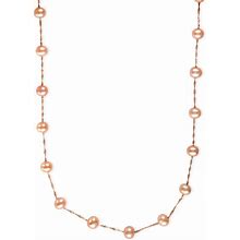 Effy Cultured Freshwater Pearl Station 18" Necklace In 14K Gold (5-1/2Mm) - Rose Gold