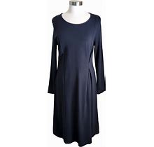 J. Jill Womens Pleated Midi Dress Size Xs Black Heavy Knit Long Sleeve