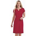 Short Sleeve Crepe Dress In Red Size 8 By Northstyle Catalog