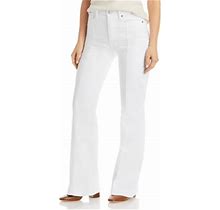Jen7 Women's High Rise Seam Front Jeans White Size 25