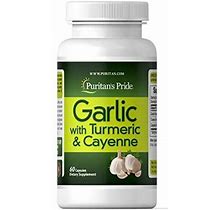 Garlic, Turmeric & Cayenne .. By Puritan's Pride, 60 .. Capsules