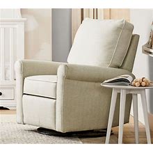 Comfort Small Spaces Manual Swivel Glider & Recliner, Brushed Chenille, Fog