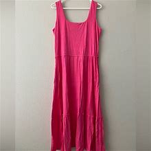 Jason Wu Dresses | J Jason Wu Petite Knit Midi Dress W/ Shirred Hem Detail - Fuschia (Sz M) A397286 | Color: Red | Size: M