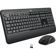 Logitech MK540 Advanced Wireless Keyboard And Mouse Combo For Windows, 2.4 Ghz Unifying USB-Receiver, Multimedia Hotkeys, 3-Year Battery Life, For