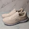 Skechers Shoes | Skechers Summits White/Silver Athletic Slipon Shoes Wide Memory Foam Women's 9.5 | Color: White | Size: 9.5