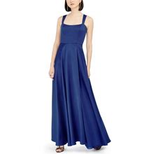 Xscape Women's 12P Petite Sweetheart Maxi Ball Gown Dress, Blue,