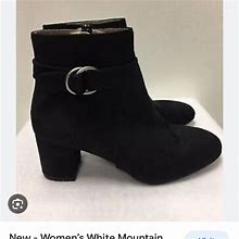 White Mountain Shoes | White Mountain Black Suede Boots 6.5 Brand New | Color: Black | Size: 6.5