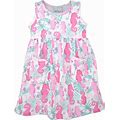 Flap Happy | UPF 50 Dahlia Sleeveless Dress W/ Pockets, Magic Seahorse (Pink, Size 6) | Maisonette