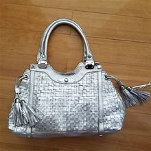 Elliott Lucca Bags | Elliot Lucca Woven Silver Tassel Handbag | Color: Silver | Size: Os