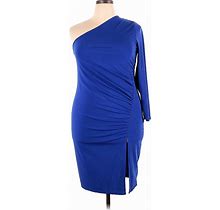 Shein Casual Dress: Blue Solid Dresses - Women's Size 2X