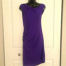 Bcbgmaxazria Dresses | Bcbgmaxazria Strappy Open Back Ruched Sheath Dress | Color: Purple | Size: Xs