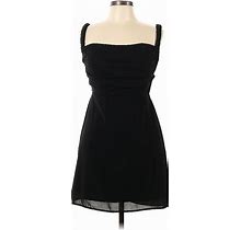 Forever 21 Casual Dress - Mini: Black Solid Dresses - Women's Size Large