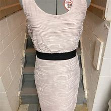 H&M Dresses | Scrunched Pale Pink Pencil Dress | Color: Black/Pink | Size: M