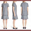 NWT $648 Lafayette 148 New York Saria Tweed Drop Waist Dress [ SZ Medium ] E773