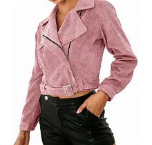 Women's Jackets Casual Short With Zipper Closure Fall Winter Jackets For Women