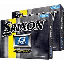 NEW! SRIXON 2 Dozen Q-Star Tour Yellow 3-Piece Golf Balls - Distance & Accuracy