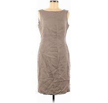 One Forty 8 Casual Dress - Sheath: Gray Print Dresses - Women's Size 6