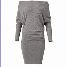 Venus Dresses | Venus Off Shoulder Dress | Color: Gray | Size: L