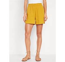 Old Navy High-Waisted Crinkle Gauze Shorts -- 5-Inch Inseam