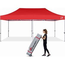 MASTERCANOPY Pop Up Canopy Tent Commercial Grade 10X20 Instant Shelter (Red)