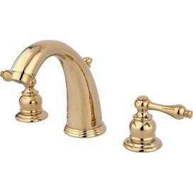 Victorian 8 in. Widespread Bathroom Faucet - Polished Brass