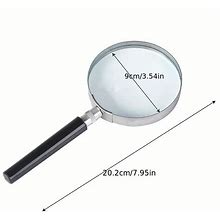 Glass Lens Metal Frame Handheld Magnifying Glass For Seniors Reading Newspaper Watching Stamps Watching Instructions Magnifying Glass,All-New,Temu