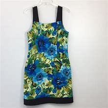 Perceptions Dresses | Perceptions Nw York Sleeveless Floral Midi Sundress With Pockets Sz 8 Excellent | Color: Blue/Green | Size: 8