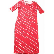 Lularoe Dress Xs Red & White Stripe