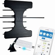Winegard Elite Pro Outdoor VHF/UHF HDTV Antenna With Bluetooth Signal Meter And Integrated Channel Finder, Up To 70 Mile Range