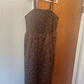 Ava & Viv Dresses | Womens Ava & Viv Size 2X Sun Dress With Sash, Brown And Black Leopard Print Nwt | Color: Black/Brown | Size: 2X