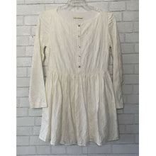 Mara Hoffman Dress Size 6 Cream Organic Cotton Pockets Shirt Dress